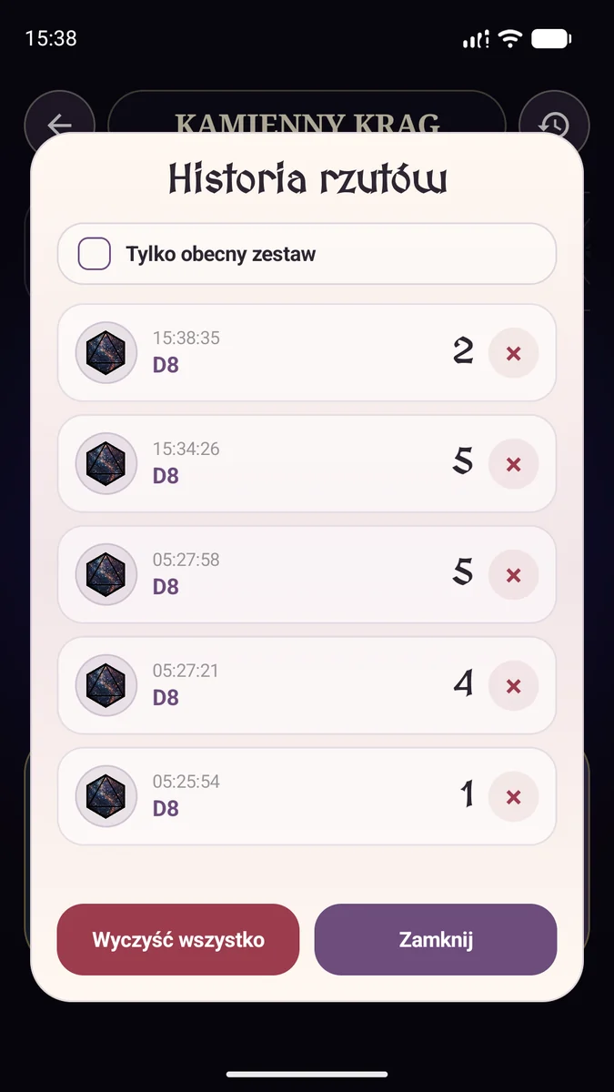 Historia rzutów