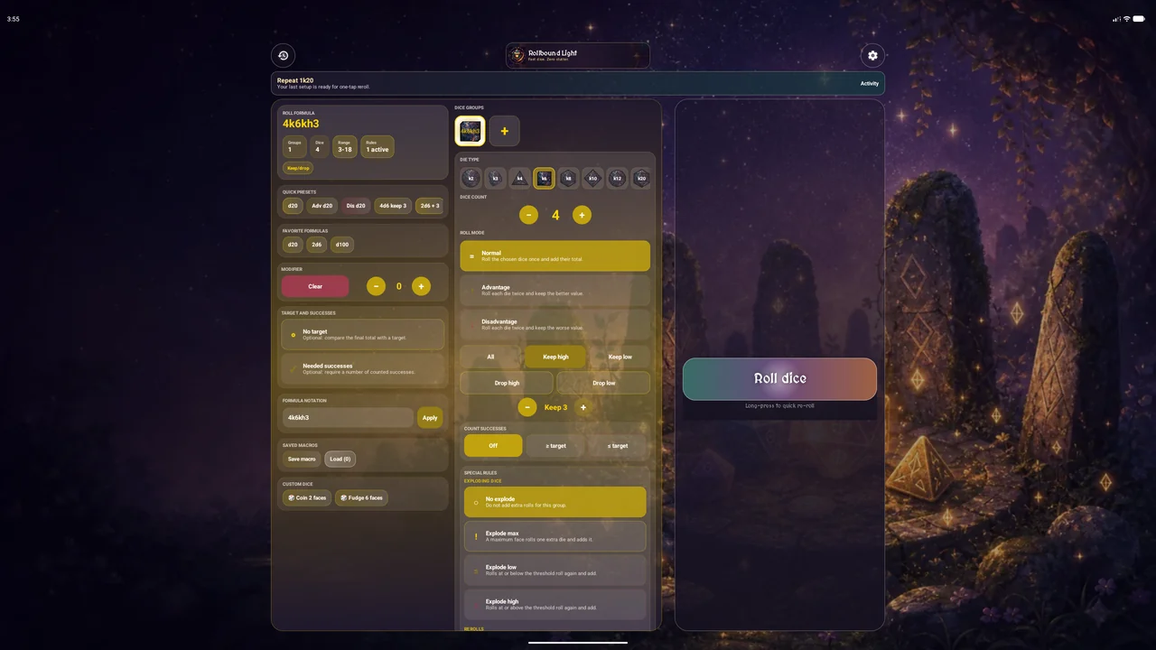 Roll editor