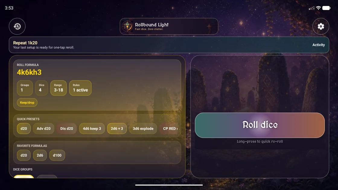 Roll editor