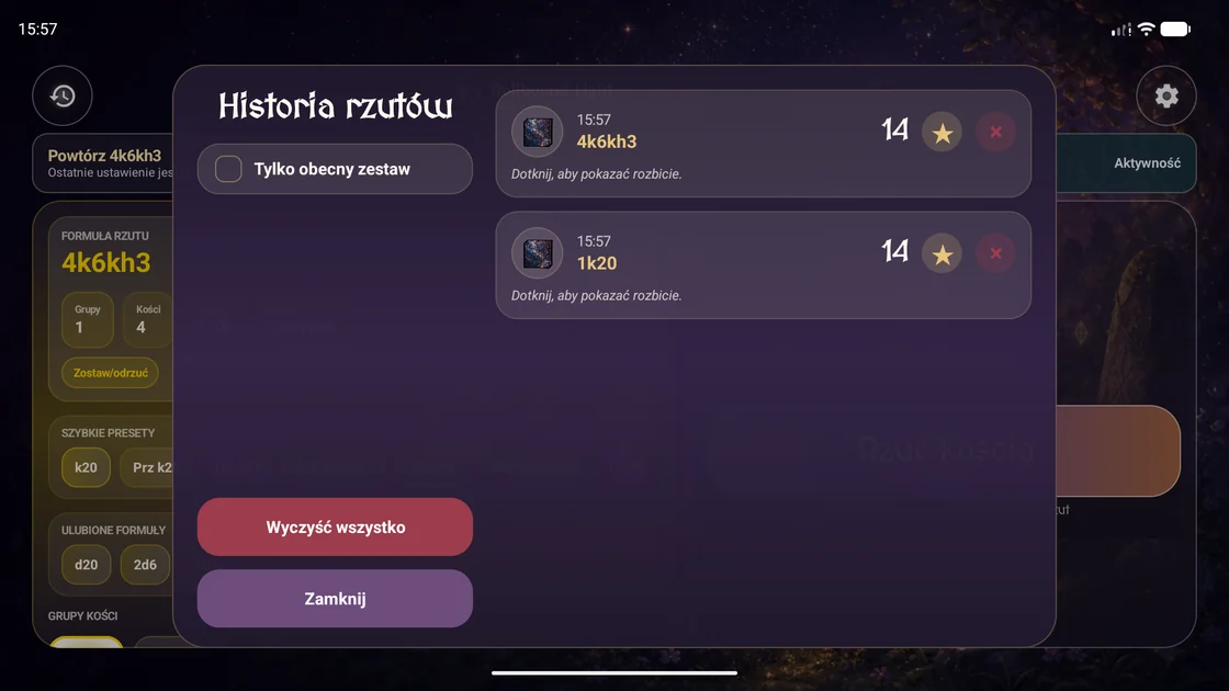 Historia rzutów