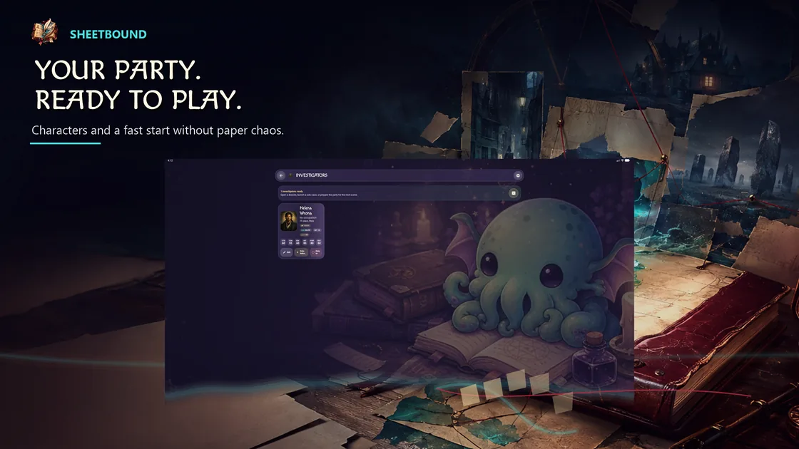List of ready-to-play characters in Sheetbound.