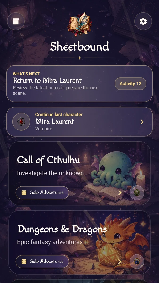 RPG system selection